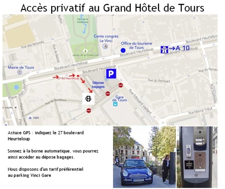 Acces grand hotel de tours